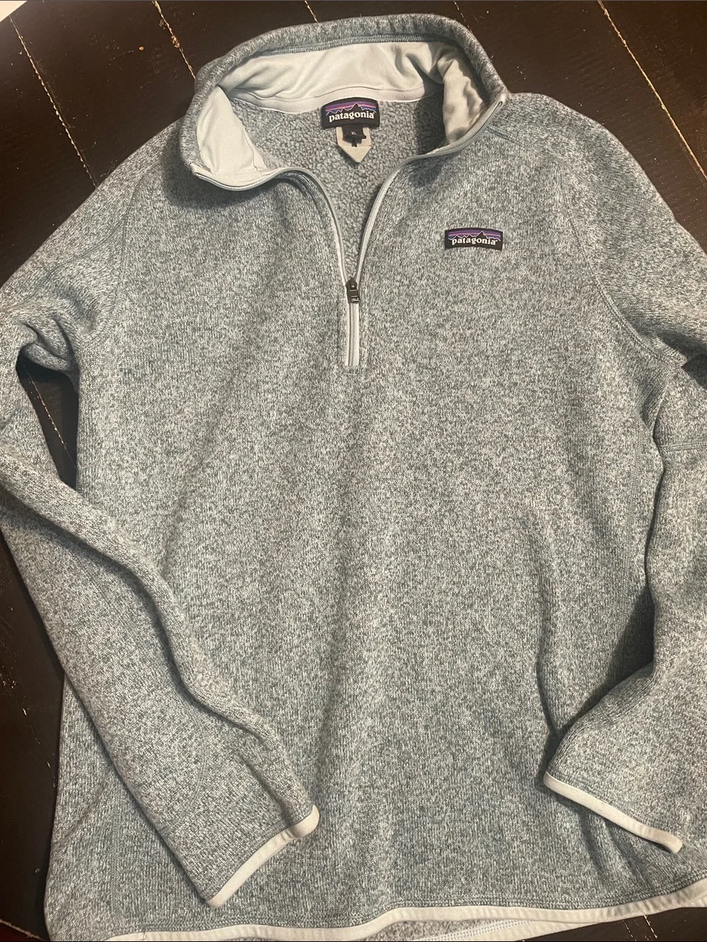 Patagonia Kids XL Light Gray Half-Zip Fleece Pullover (fits like women’s small)